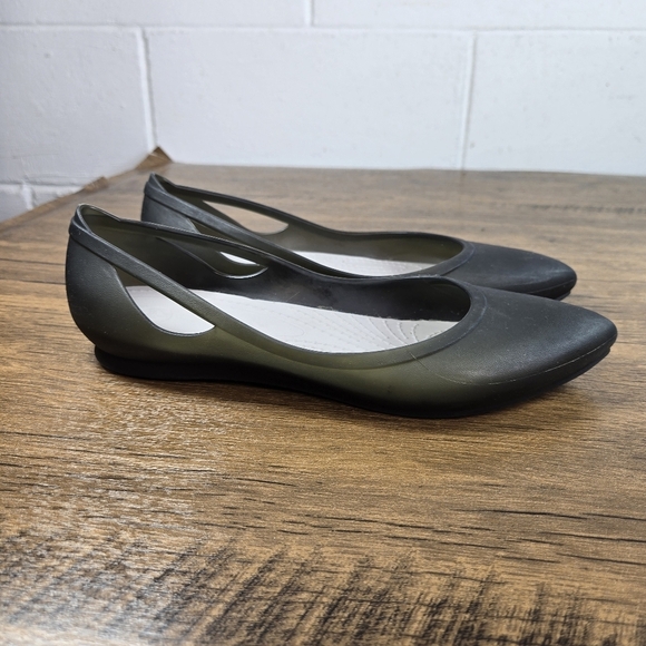 Crocs Rio Smoke Pointed Toe Ballet Flats - Picture 11 of 11